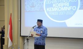 Sambutan Ketua III Dewan Pengurus Korps Pegawai Republik Indonesia (Korpri) Nasional Ukus Kuswara