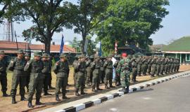 Situasi pelatihan Calon Pegawain Negeri Sipil (CPNS) pada kegiatan OJT di Cimahi, Jawa Barat. (13/8)