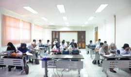 Suasana Ujian pada kegiatan Pelatihan Pembentukan Pengendali Frekuensi Radio (21/11).