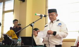 Kegiatan Rapat Kerja Kemkominfo RI di Labuan Bajo, Nusa Tenggara Timur diawali dengan membaca doa bersama yang dipimpin oleh Kepala Balai Monitor Kelas I Kupang Moh. Syarif Helmi (4/3).