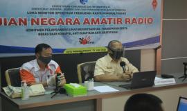 Kepala Loka Pangkalpinang Boby Satriyo memberi sambutan sekaligus membuka Ujian Negara Amatir Radio (UNAR), di Kantor Loka Pangkalpinang (13/6).