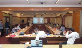 Direktur Penataan Sumber Daya Denny Setiawan hadir secara virtual memberikan paparan pada Focus Group Discussion (FGD) dengan tema Pandemi Covid-19 Sebagai Momentum Percepatan Transformasi Digital yang berlangsung di Bogor, Kamis (1/10/2020).