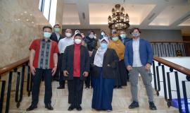 Foto bersama seluruh delegasi Indonesia pada kegiatan Trilateral Meeting ke-19 antara Indonesia, Malaysia dan Singapura yang bertempat di Hotel Tentrem Yogyakarta, (23-24/11).