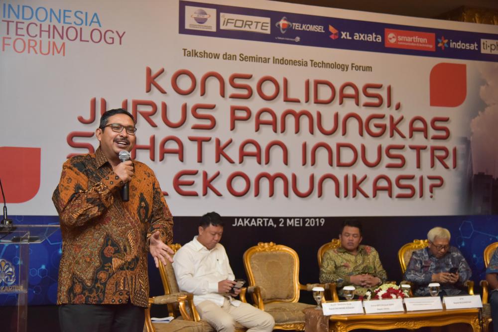 Ilustrasi: Dirjen SDPPI selaku Ketua BRTI menjadi salah satu narasumber dalam kegiatan Talkshow dan Seminar Indonesia Technology Forum bertempat di Balai Kartini, Jakarta (2/5/2019).