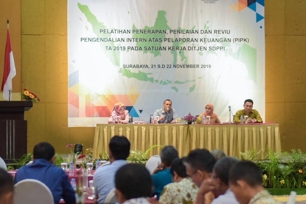 Ilustrasi: Kabag Keuangan Supriyanto, membuka kegiatan pelatihan dan penerapan PIPK (Pengendalian Intern atas Pelaporan Keuangan) bertempat di Surabaya (21/11/2019).