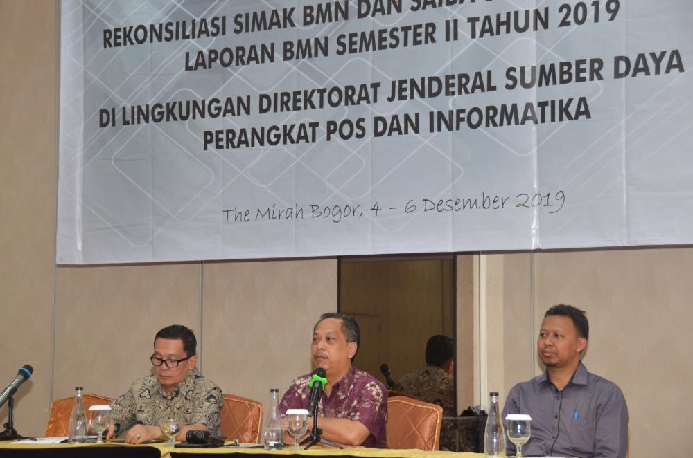Ilustrasi: Sesditjen SDPPI R. Susanto membuka kegiatan Rekonsilasi Simak BMN dan SAIBA serta penyusunan laporan BMN Semester II Tahun 2019 di The Mirah Hotel Bogor, Kamis (5/12/2019).